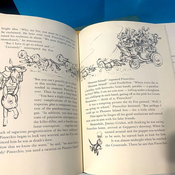 WALT DISNEYS VERSION OF PINOCCHIO VTG 1988 HARDCOVER BOOK & DUST JACKET LIKE NEW - Picture 14 of 15